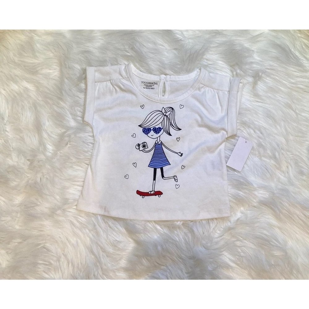 NEW Short Sleeve Girls T-Shirt, Size 12 month Independence Day, 4th of July